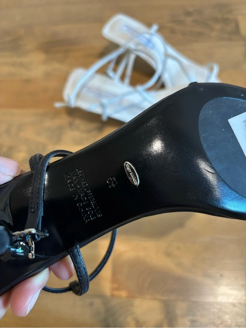 Tony Bianco White Pointed-Toe Strappy Heels